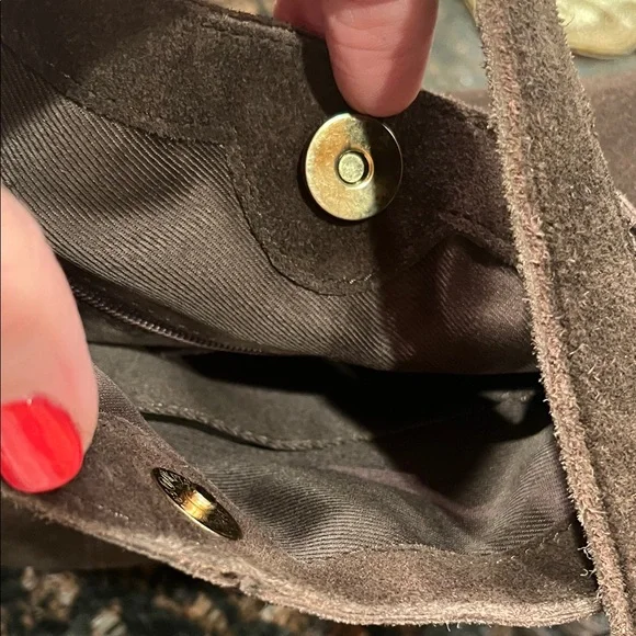 Haute Hippie Dark Brown Suede Fringe Shoulder Bag - Picture 8 of 17